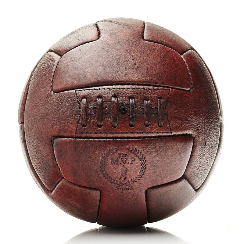 Футбольный Мяч из коричневой Кожи RETRO HERITAGE BROWN LEATHER T SOCCER BALL Коричневый винтаж в Уфе | Loft Concept 