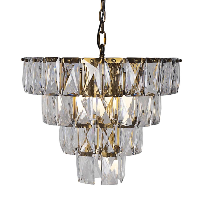 Люстра Tiers Crystal Light Chandelier brass 7 Латунь в Уфе | Loft Concept 