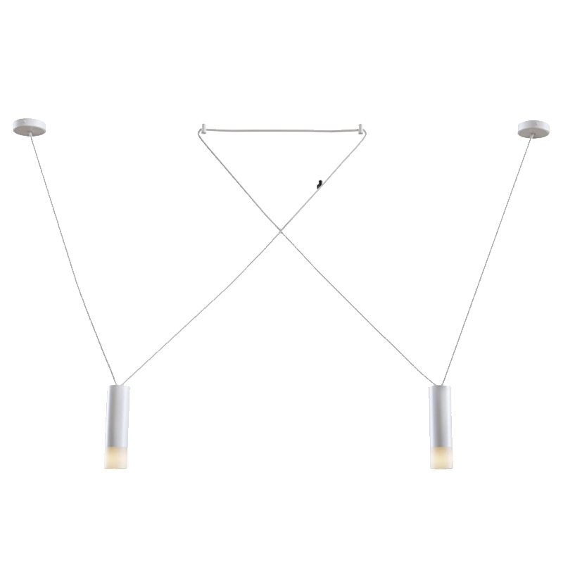 Wireflow LED White Suspension lam 2 патрона Белый в Уфе | Loft Concept 