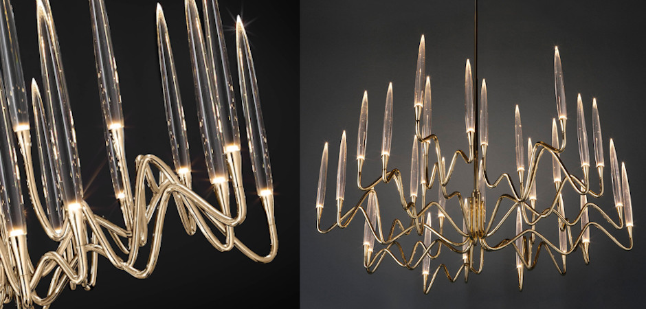 Люстра Golden candle 3 Round Chandelier Brass and Crystals - Loft-Concept в Уфе