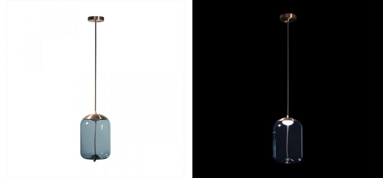 Подвесной светильник Brokis KNOT PC1034 Голубое стекло - фото №2