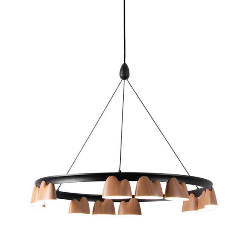 Люстра Collection Wooden Eco Light  Черный матовый Прозрачный в Уфе | Loft Concept 