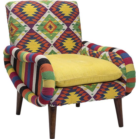 Кресло Ethnotica Kelim Chair Мульти Кресло Ethnotica Kelim Chair Мульти в Уфе | Loft Concept