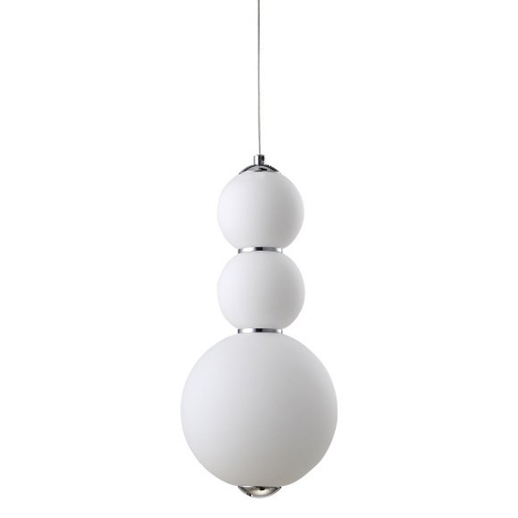 Люстра PEARLS Suspension Pendant Lamp D Белый Хром в Уфе | Loft Concept 