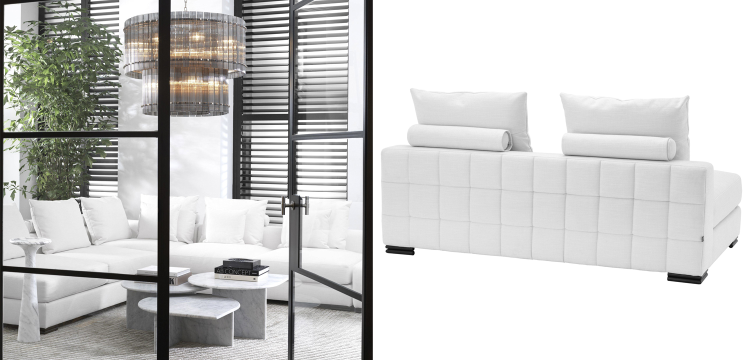 Диван Eichholtz Sofa Clifford 2-Seater white - фото №1