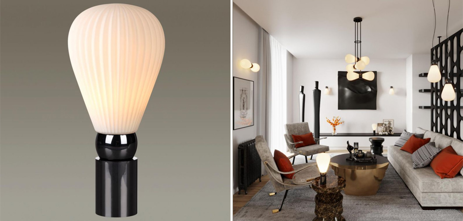 Настольная Лампа Cappadocia Черно-белая Настольная Лампа Cappadocia Черно-белая - Loft-Concept в Уфе
