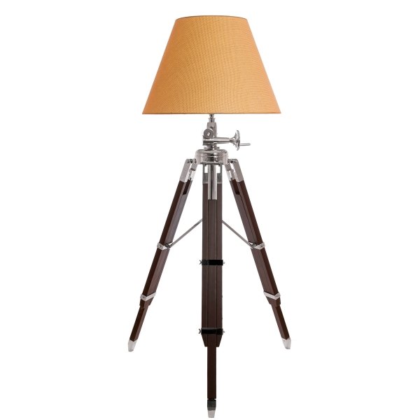 Напольная лампа Tripod Floor Lamp Бежево-серый Коричневый в Уфе | Loft Concept 