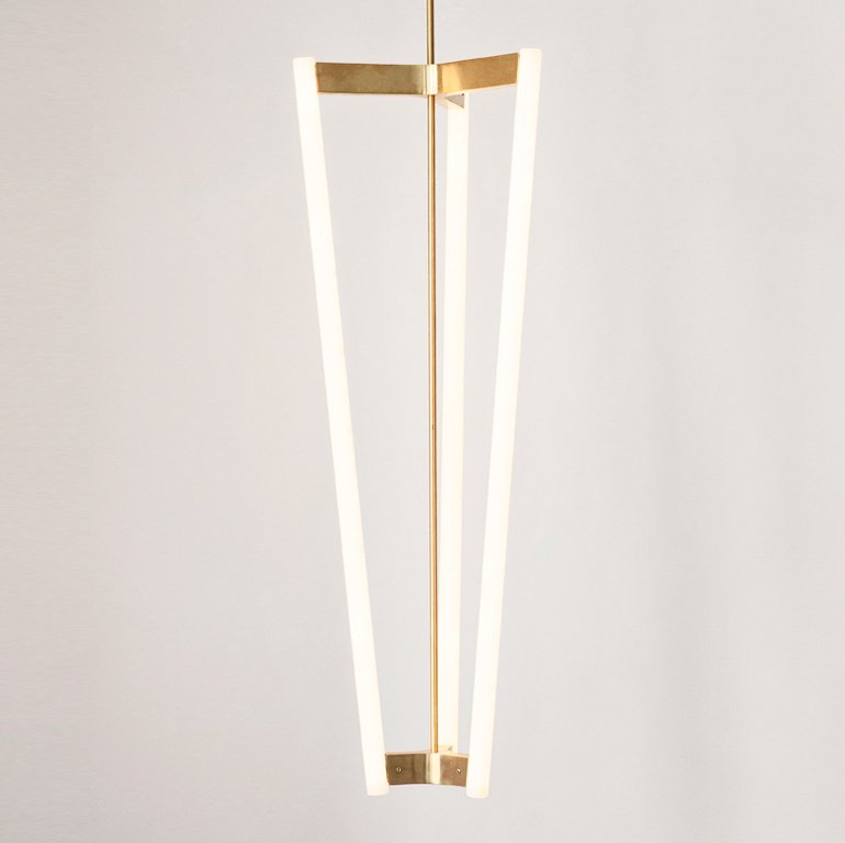 Люстра Michael Anastassiades TUBE CHANDELIER Латунь Белый в Уфе | Loft Concept 