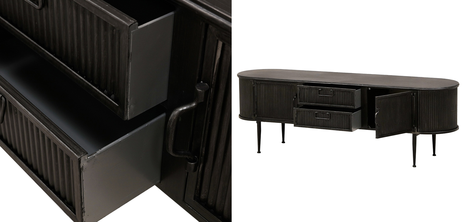 ТВ-тумба Hugon Wood Metal TV Stand - фото