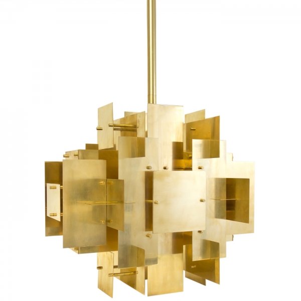 Люстра Jonathan Adler PUZZLE CHANDELIER Латунь в Уфе | Loft Concept 