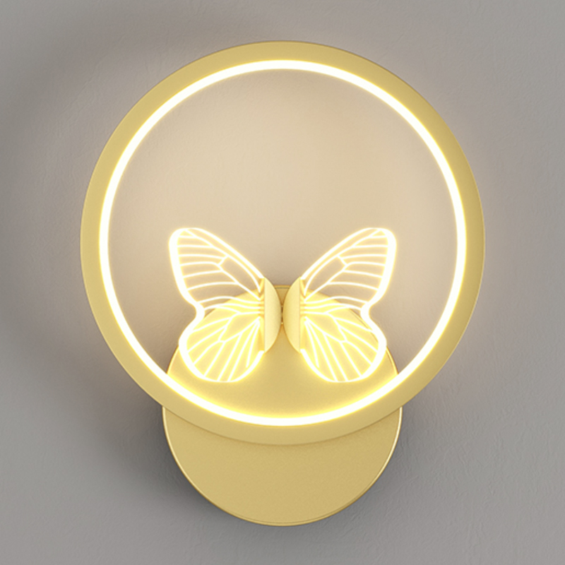 Бра Butterfly Gold Circle Wall Lamp Прозрачный Золотой в Уфе | Loft Concept 