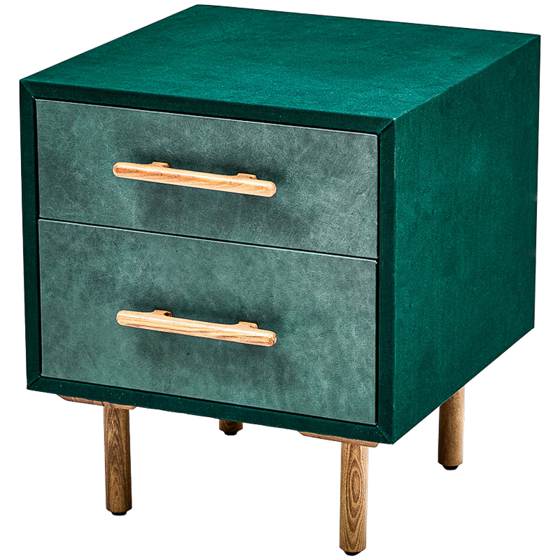 Тумба Smoky Green Nightstand Изумрудный Древесина в Уфе | Loft Concept 