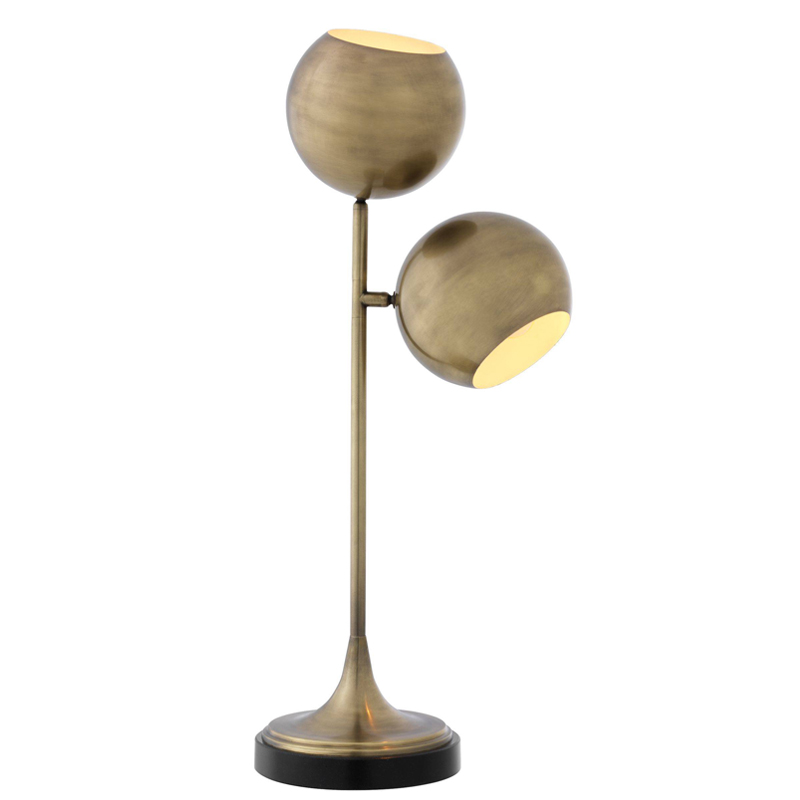 Настольная лампа Eichholtz Table Lamp Compton brass Латунь Античная полированная Черный в Уфе | Loft Concept 