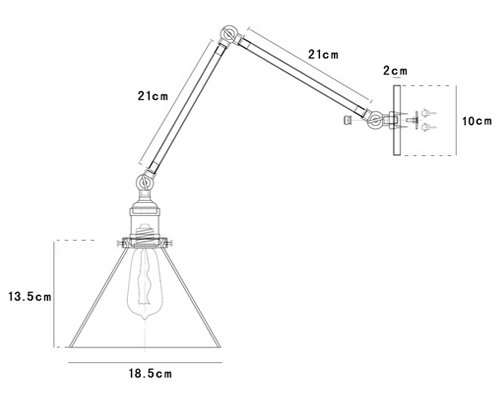 Бра Gloce Cone Shade Loft Industrial Red в Уфе