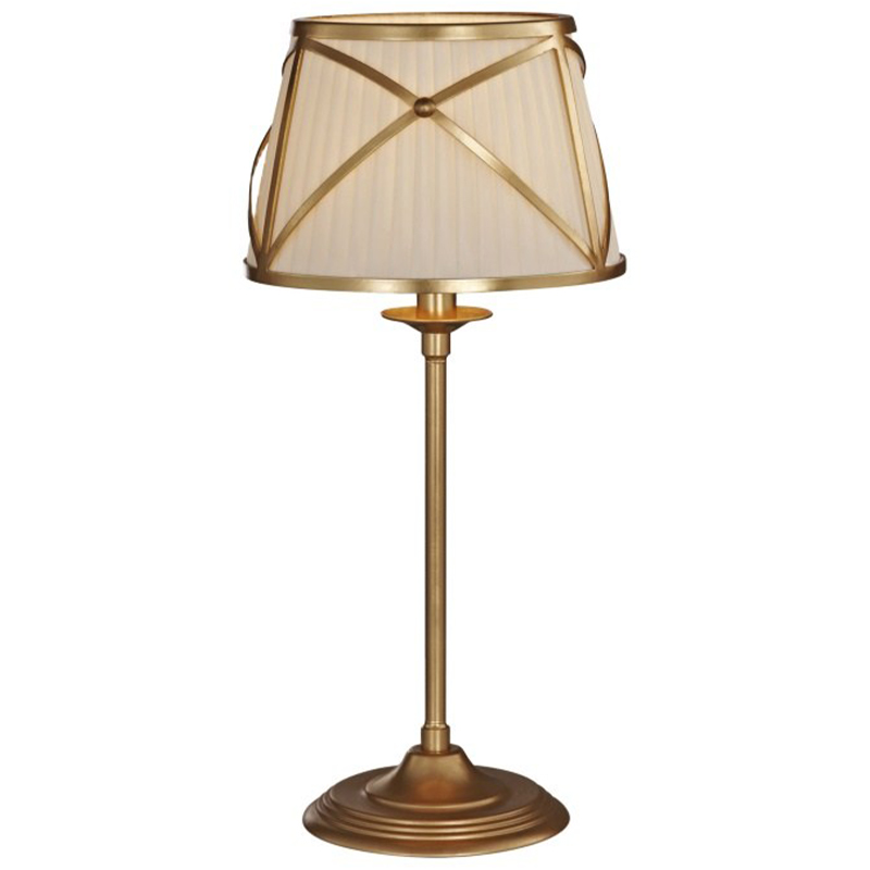 Настольная лампа с абажуром Provence Lampshade Light Gold Table Lamp Золотой Бежевый в Уфе | Loft Concept 