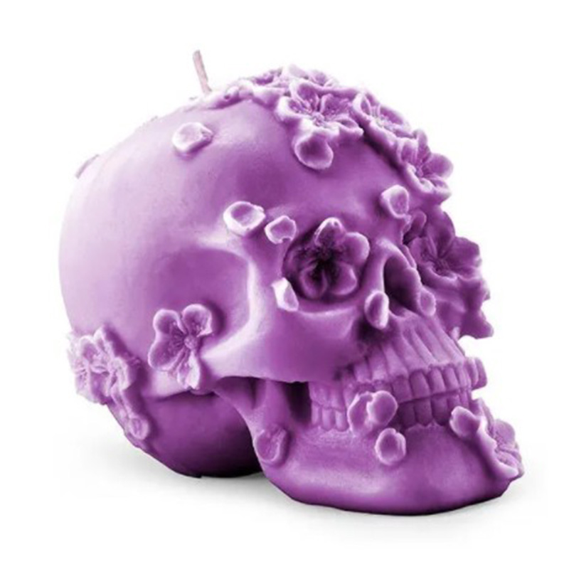 Свеча Purple Flowers Skull Пурпурный в Уфе | Loft Concept 