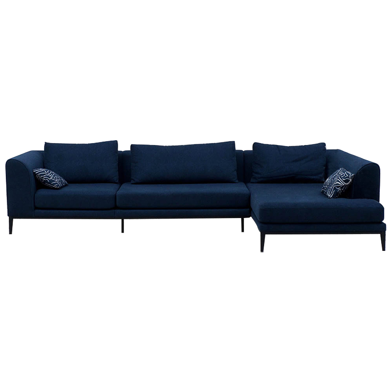 Угловой диван Ferguson Deep Blue Sofa Темно-синий в Уфе | Loft Concept 