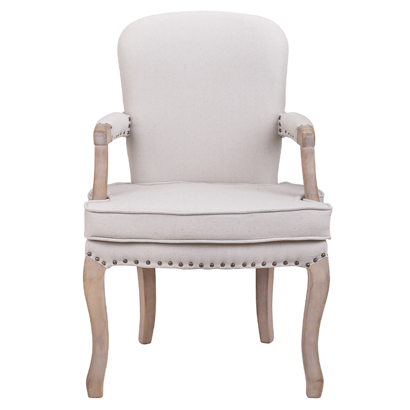 Кресло Aubrey Classical Armchair beige flax Бежевый Коричневый в Уфе | Loft Concept 