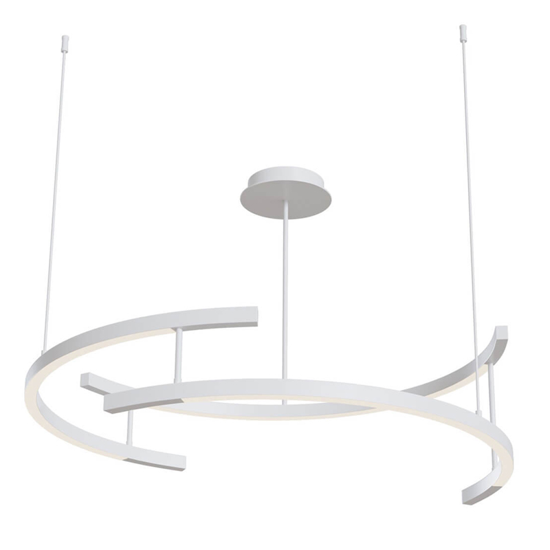 Люстра Smeragde Light Chandelier white arcs Белый в Уфе | Loft Concept 