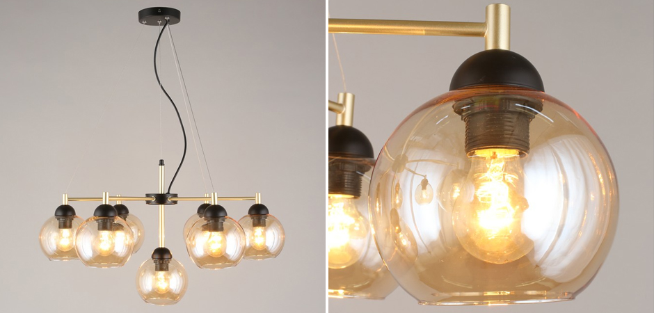 Люстра Smoky Sphere с Дымчатым стеклом - фото №1