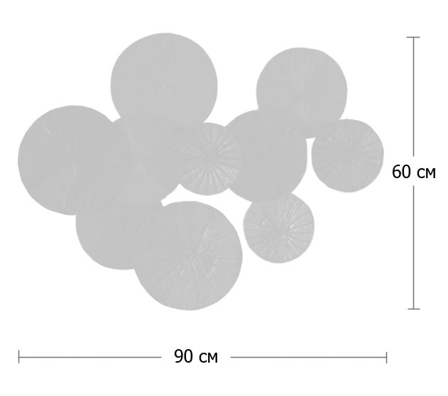 Арт-объект Disc wall art Lotus leaves в Уфе