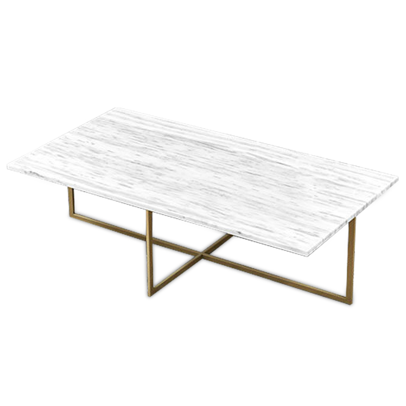 Кофейный стол Monson Coffee Table Белый Золотой в Уфе | Loft Concept 