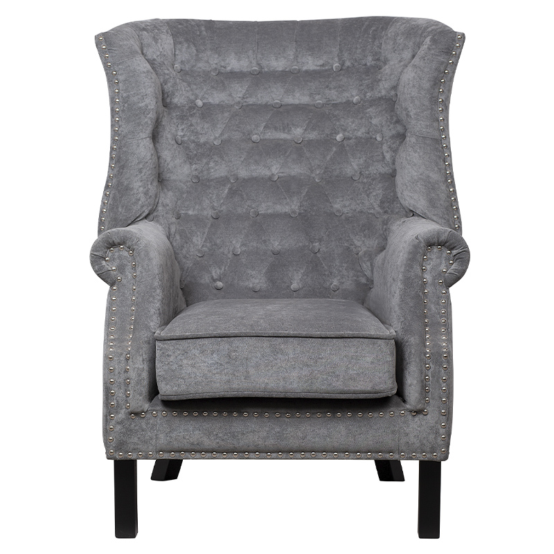 Кресло Charlie Armchair grey velour Серый в Уфе | Loft Concept 