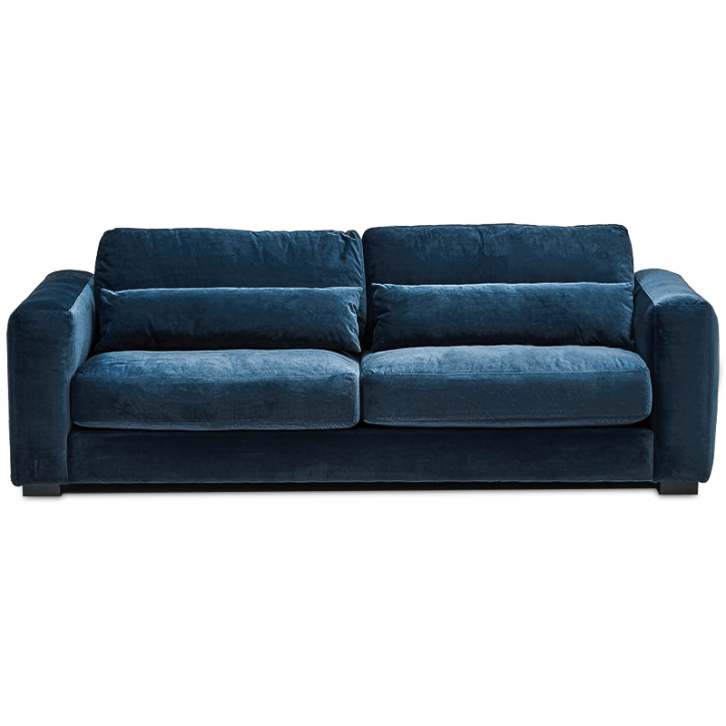 Диван Kleber Sofa blue Темно-синий Черный в Уфе | Loft Concept 