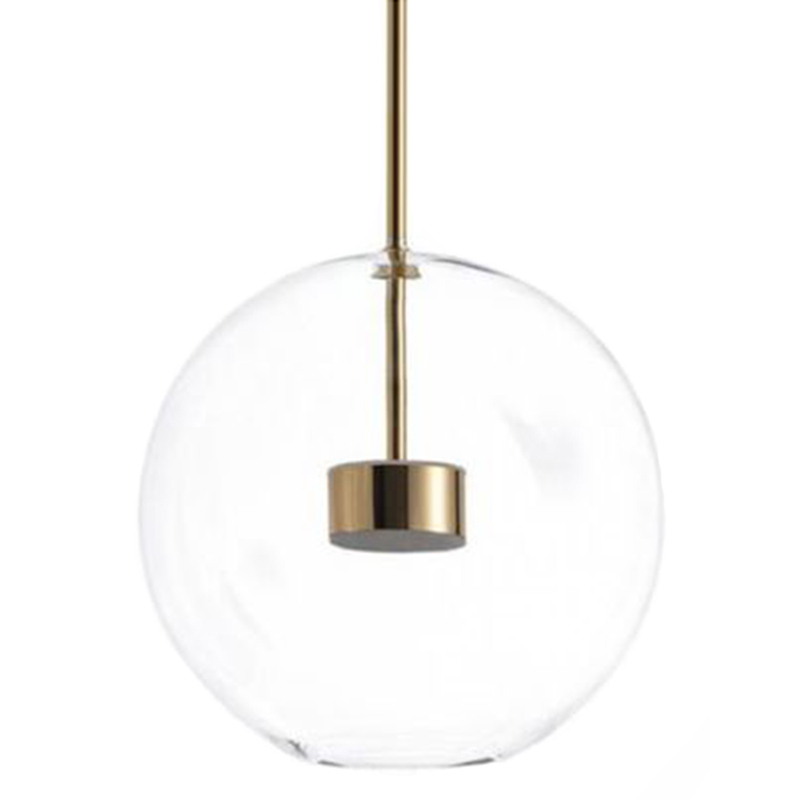 Подвесной Светильник Giopato & Coombes Bollr Pendant BUBBLE LAMP 1 шар золото Белый Золотой Прозрачное Стекло в Уфе | Loft Concept 