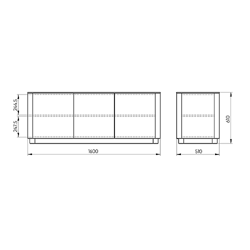 Тумба серо-бежевая с 3-мя дверцами Tammi  в Уфе