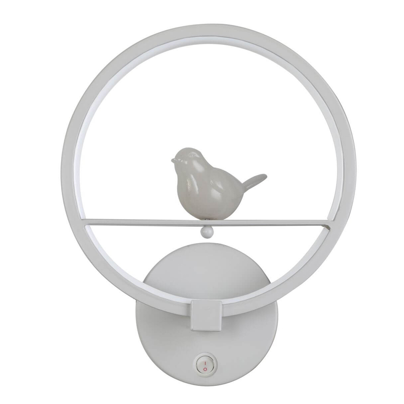 Бра Bird Ring Sconce white Белый в Уфе | Loft Concept 