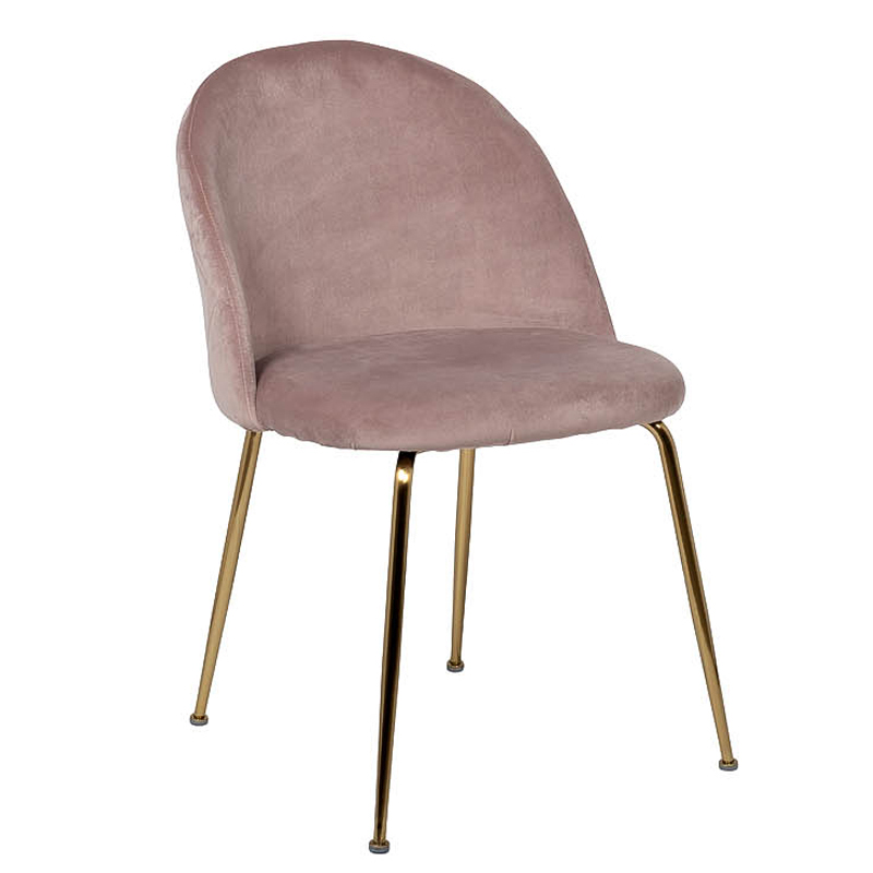 Стул Sadler Chair pink velor Розовый (Rose) Золотой в Уфе | Loft Concept 