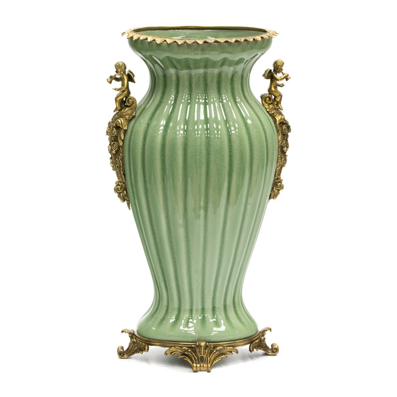 Ваза Bronze Angel Vase green Бронза Зеленый в Уфе | Loft Concept 