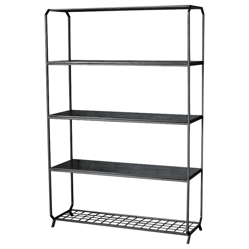 Стеллаж Jaeden Industrial Metal Rust Rack Черный в Уфе | Loft Concept 