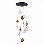 Люстра светодиодная с сферическими стеклянными плафонами Splatter варинант исполнения - 6 | Loft Concept в Уфе