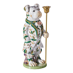 Подсвечник в виде собачки из фарфора с бронзовыми элементами Eden Garden варинант исполнения - 5 | Loft Concept в Уфе