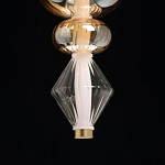 Подвесной светильник с вертикальной композицией из прозрачных и янтарных стеклянных шаров и ромбов Gabriel Scott Luna варинант исполнения - 8 | Loft Concept в Уфе