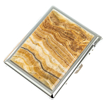 Портсигар с газовой зажигалкой из натурального камня Оникс Stone Cigarettes Cases варинант исполнения - 1 | Loft Concept в Уфе