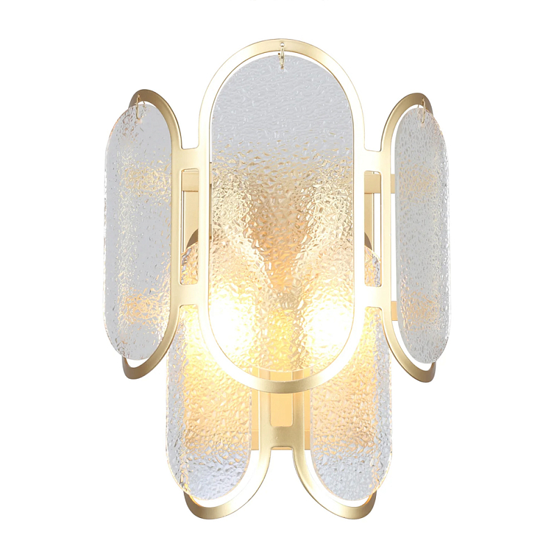 Бра из овальных элементов из непрозрачного стекла Conformation Латунь в Уфе | Loft Concept 