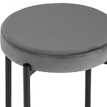 Табурет с мягким круглым сиденьем RIO Grey варинант исполнения - 4 | Loft Concept в Уфе