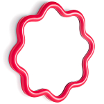 Настенное зеркало с волнистой рамой Mune Mirror Red варинант исполнения - 2 | Loft Concept в Уфе