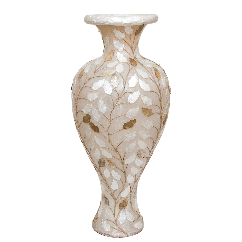 Торшер из перламутра в виде вазы Indonesian Vase Перламутровый в Уфе | Loft Concept 