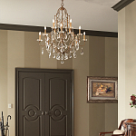 Люстра многоярусная с 12-ю лампами и стеклянными подвесками в классическом стиле Feiss варинант исполнения - 3 | Loft Concept в Уфе