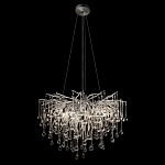 Люстра подвесная с прозрачными стеклянными подвесками в форме капель Диаметр 60 см Droplet Chandelier варинант исполнения - 11 | Loft Concept в Уфе