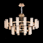 Люстра двухъярусная круглая с текстурными цилиндрическими плафонами Glimpse варинант исполнения - 9 | Loft Concept в Уфе