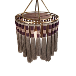 Люстра круглая плетеная с кисточками Walnut Chandelier Tassels Boho Style варинант исполнения - 1 | Loft Concept в Уфе