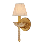 Бра из кованого железа с отделкой плетеной веревкой и сусальным золотом Parisian Style варинант исполнения - 1 | Loft Concept в Уфе