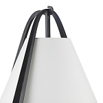 Торшер с черным каркасом и белым тканевым абажуром в форме конуса Stylish Solution варинант исполнения - 2 | Loft Concept в Уфе