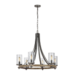 Люстра с цилиндрическим плафонами из толстого волнистого стекла в индустриальном стиле Feiss варинант исполнения - 8 | Loft Concept в Уфе