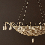 Люстра из деревянных бусин с подвесками в виде капель Wooden Beads варинант исполнения - 2 | Loft Concept в Уфе